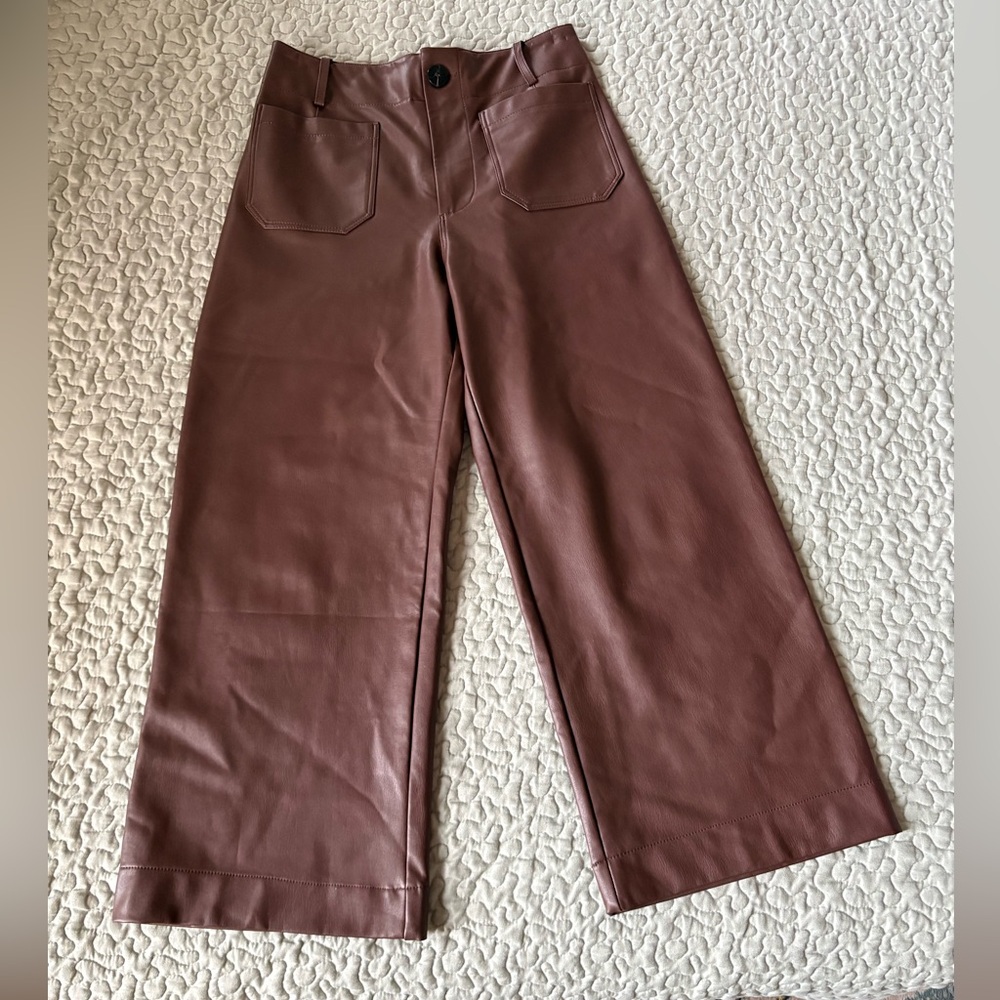 Maeve The Colette Faux Leather Crop- size 27P